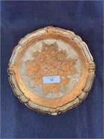 Gilded Wood Platter