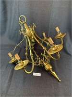 Vintage Heavy Brass Chandelier