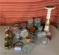 Lot of Candles and Candleholders