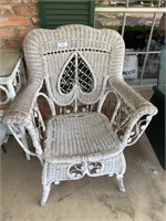 Vintage Wicker Armchair Needs Repair