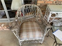 Vintage Wicker Armchair Needs Repair