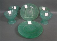 7 Piece Consolidted Green Wash Martele Lot