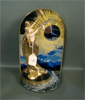 House of Erte "Wings of Time Figural" Clock