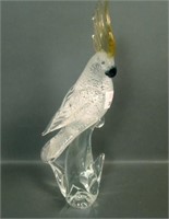 Formia Vetri Murano Glass Cockatoo Figurine