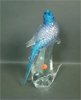 Formia Vetri Murano Glass Parakeet Bird Figurine
