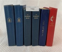 Six Vintage Hymnal Books Hardback
