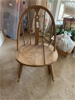 Antique Rocker with Cracked Seat