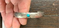 Sterling Silver Native American Themed Bracelet