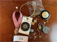 Assorted Costume Jewelry and NASA Keychain