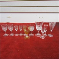 Assorted stemware glass lot.