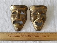 Comedy & Tragedy Brass Masks