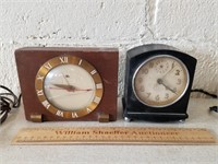 Vintage Clocks Sunbeam & Westclox Untested