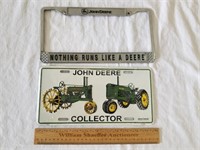 John Deere License Plate & Frame