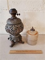 Vintage Metal Oil Lamp - Damaged