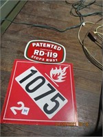 Plastic Gas Tag & RD-119 Sticker