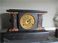 Antique Seth Thomas Mantel Clock w/Key & Lion Head