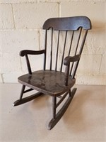 Childs Wooden Rocking Chair 26" H