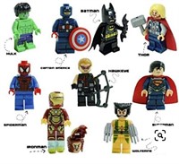 NEW 9 Super Heroes Lego figures Kids Corner