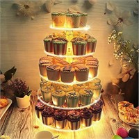 Getwant Pastry Stand 5 Tier Round Acrylic C