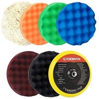 CASOMAN 7-Inch Buffing and Polishing Pad Kit, 7