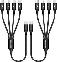 CHAFON 2 Pack USB C to Multi Charging Cable, 4 i