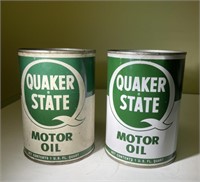 QUAKER STATE OIL CANS STILL FULL