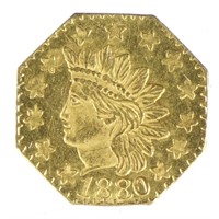 1880 California Gold Octagonal Half Dollar