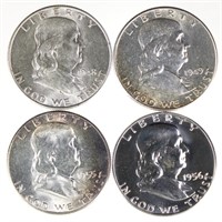 Franklin Half Dollars - Nice Coins! (4)