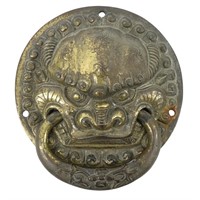 Chinese Bronze Buddhistic Lion Door Knocker/Handle