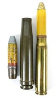WWII German Luftwaffe and US 20 mm Inert Rounds