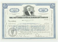 New York Central Railroad Stock Certificate