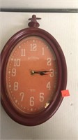 Oblong clock. Farmhouse. 14.5in x 8in