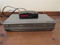 Magnavox VHS/DVD Player + GE Alarm Clock
