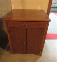 Pine Single Drawer over 2 Door Storage Cabinet