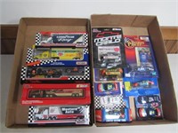 2 Boxes of Nascar Cars and Transporters
