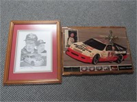 Darrel Waltrip Clock and Signed Picture