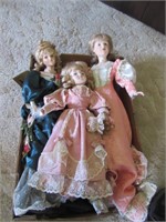 3 Porcelain Dolls