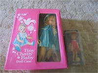 2 Dolls- Tiny Chatty Baby in Case and Penny Brite