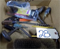 BOX LOT OF TOOLS AND MISCELLANEOUS