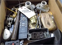 BOX LOT OF ELECTRICAL SUPPLIES
