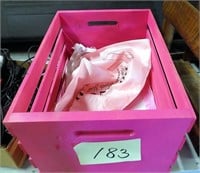 PINK  WOOD CRATE