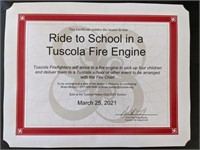 Fire Truck Ride to School, Tuscola, IL
