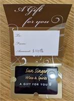 $100 Sunsinger Gift Card