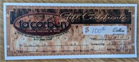 $100 Ta Carbon Gift Card
