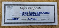 1 Month Fitness Center Gift Certificate