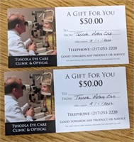 $100 Tuscola Eye Care Gift Certificate
