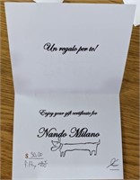 $50 Nando Milano Gift Card