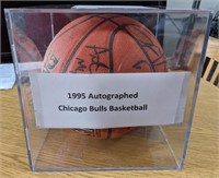 1995 Autographed Chicago Bulls Basketball