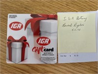 $50 IGA Gift Card