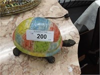 CUTE STAINED GLASS TURTLE LAMP